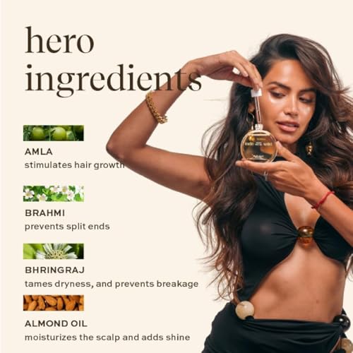 Indē wild Champi Hair Oil, Miracle Oiling Treatment, 16+ Ayurvedic Actives, Targets Dandruff, Strengthens Roots, 1.7 fl oz