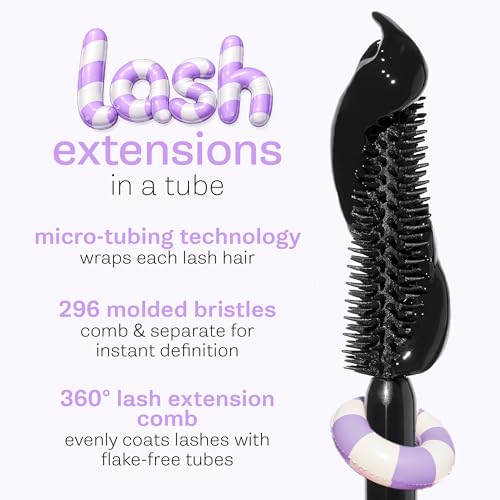 tarte tartelette tubing mascara – Lash Extensions in a Tube, Easy-to-Remove Eye Makeup, Clinically Proven to Volumize & Curl, 24Hr Smudge-Proof Longwear, Vegan & Cruelty-Free, full size, black