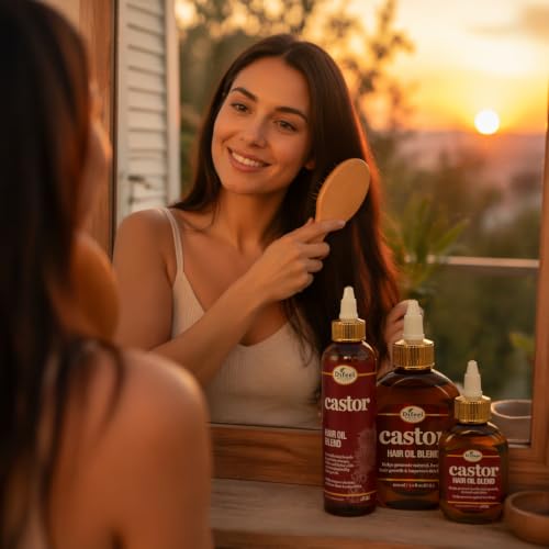 Difeel Castor Hair Oil Blend 7.1 oz. - Natural Castor Oil for Hair Growth