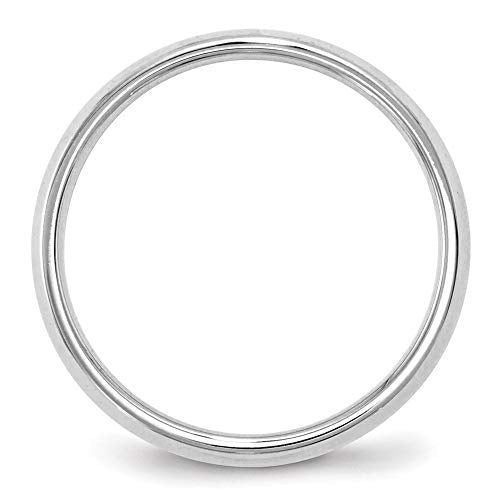 Sonia Jewels Real 14K White Gold 2.5mm Knife Edge Comfort Fit Plain Classic Wedding Band Ring Size 8