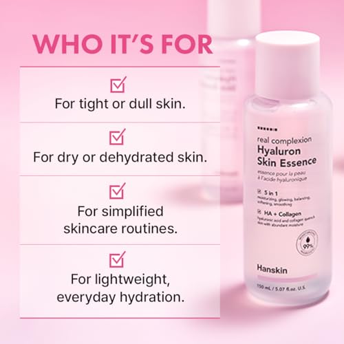 Hanskin Hyaluron Skin Essence, Hyaluronic Acid Toner, Dry Skin, 5.07 fl oz