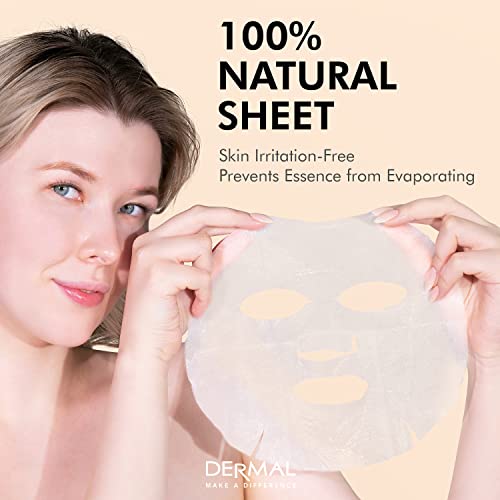 DERMAL 32 Collagen Korean Essence Sheet Mask Variety Pack, A+B Set