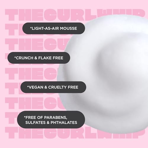 Cake Beauty Whipped Curl Defining & Volumizing Mousse – Aloe Vera Vitamin E for Flexible Hold - Vegan No Heat Curls Wavy Curly Hair Sulfate Cruelty Free Products For Women