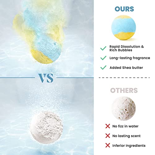 ZenBombs Bath Bombs Set, 20 pcs Natural Shea Butter & Safe Oil Bath Bomb for Skin Moisturizing, Handmade Bubble Bath & Fizzy, Ideal Presents for Women