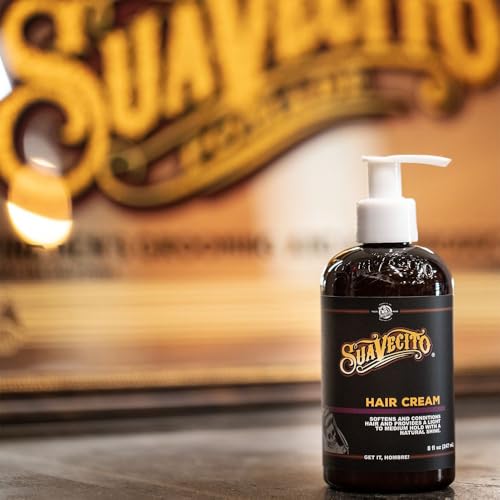 Suavecito Hair Cream Pump Bottle Medium Shine All Day Light Hold (8 oz)