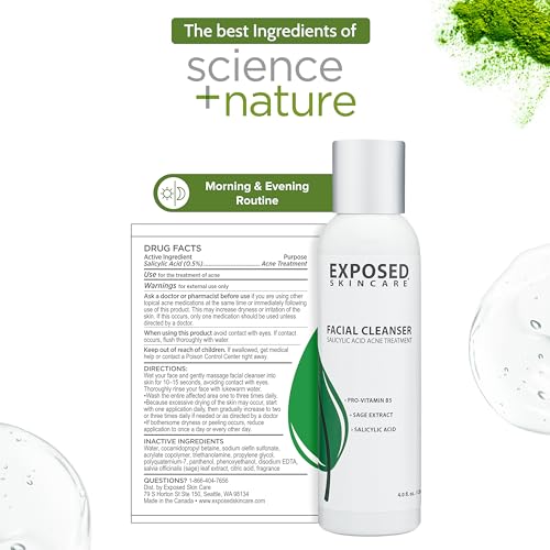 Exposed Skin Care Acne Facial Cleanser with 0.5% Salicylic Acid