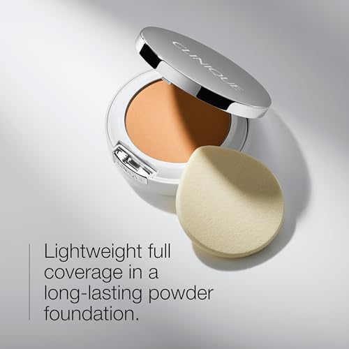 Clinique Beyond Perfecting Powder Lightweight Full Coverage Foundation + Concealer For Dry Combination to Oily Skin Types, Cream Whip, 0.51 Ounce