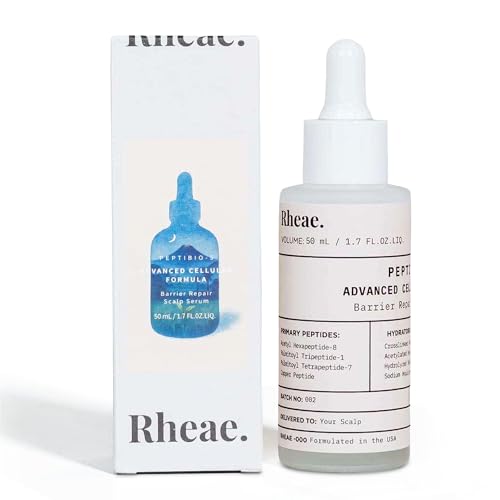 RHEAE PEPTIBIO-5 Scalp Serum with 6 Peptides, 8 Hyaluronic Acids, 6 Ceramides, Antioxidants & Plant Stem Cells - Ideal for Deep Scalp Treatment & Itchy Scalp Relief for Healthy Hair Growth