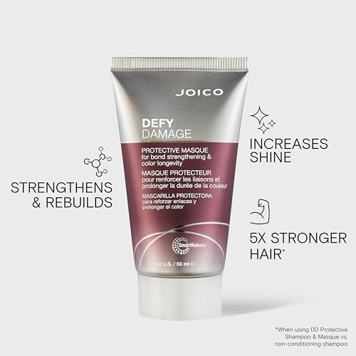 Joico Defy Damage Protective Masque | For Color-Treated Hair | Strengthen Bonds & Preserve Hair Color | With Moringa Seed Oil & Arginine | 1.7 Fl Oz
