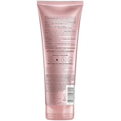 L'Oreal Paris Sulfate Free Bond Repair+ Shampoo, Hair Shampoo with Bond + Amino Acid Complex, Strengthens and Repairs Damaged or Color Treated Hair, EverPure, 6.8 Fl Oz (Packaging May Vary)