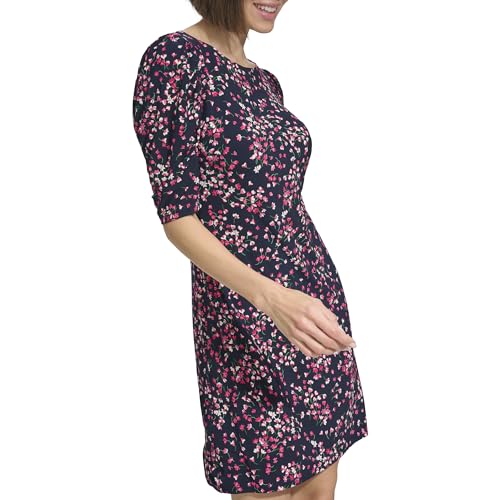 Tommy Hilfiger Women's Dresses Dress,Sky Captain/Bloom,6