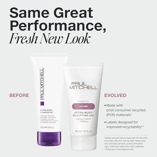 Paul Mitchell Extra-Body Sculpting Gel, Adds Fullness + Styling Control, For Fine Hair, 16.9 fl.oz