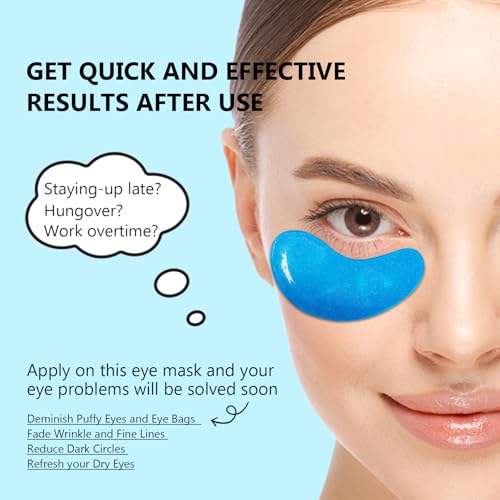 Permotary Under Eye Patches(40 Pairs), Collagen Crystal Eye Mask with Hyaluronic Acid, Under Eye Mask for Dark Circles, Puffy Eyes, Wrinkles, Treatment Skin Care