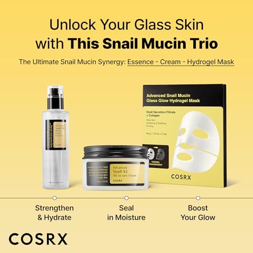 COSRX Snail Mucin 92% Face Moisturizer for Soft & Glowy Skin, 3.52 oz.