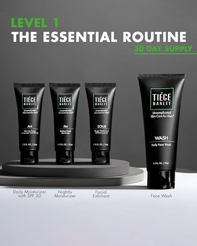 Tiege Hanley Essential Men's Skin Care Set, 30-Day, 4 Piece Kit