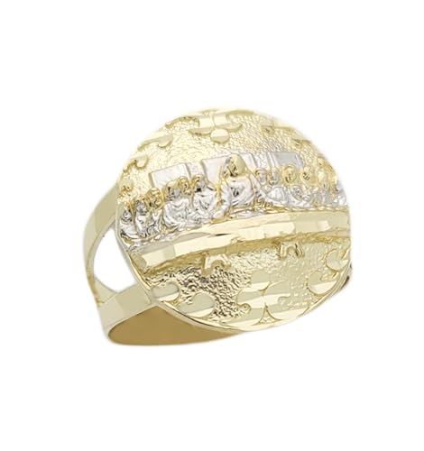 AMZ Jewelry 10K Yellow Gold Last Supper Ring Hip Hop Ring For Men Size 11.5