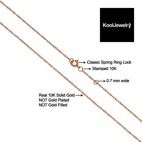 Womens Singapore Chain Classic - 10k Rose Gold Singapore Chain Necklace