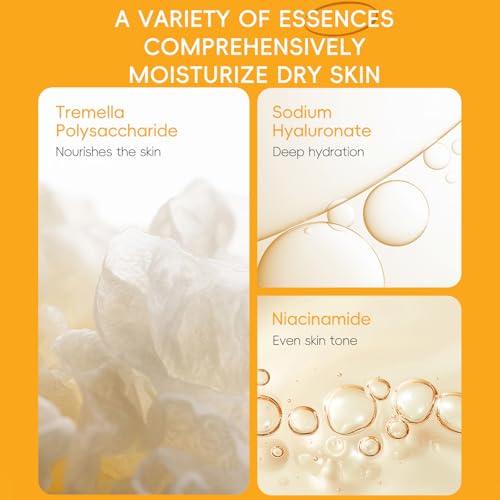 Vitamin C Skincare Set,Face Skin Care Set for Women,Vitamin C Facial Serum Care Set ,Facial Hydrating Kit with Cleanser, Toner, Face Serum, Eye Cream, Face Cream