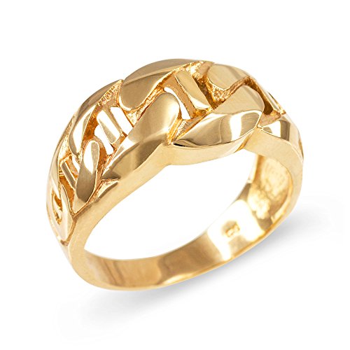 Mariner Link Chain Ring in Polished 10k Yellow Gold (Size 11)