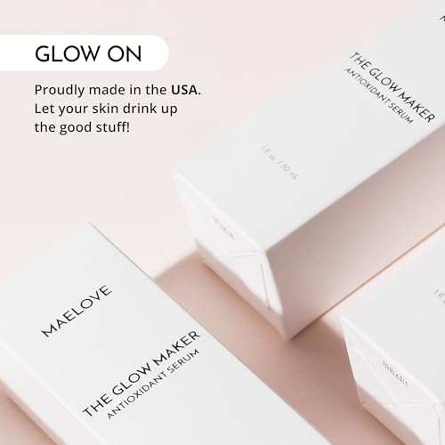 MAELOVE Glow Maker Vitamin C Serum with Vitamin E & Ferulic Acid, 1 fl oz