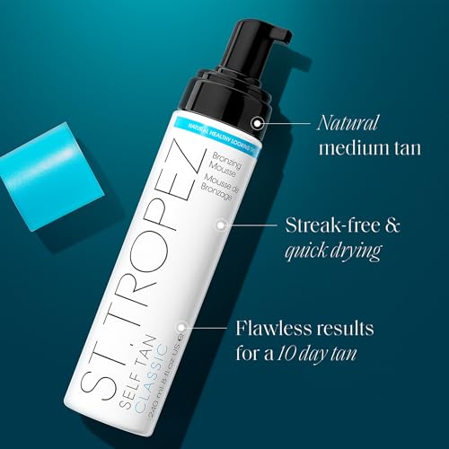 St.Tropez Classic Bronzing Self Tan Mousse for Streak-Free, Golden Tinted, Natural-Looking Tan, 4 Fl Oz