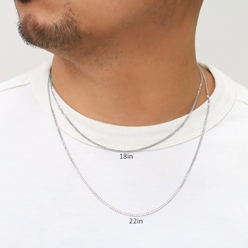 Nuragold 10k Real White Gold Cuban Curb Solid Link Chain Necklace - 2mm - 22"