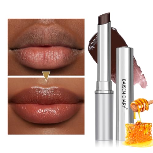 Honey Lipstick Tinted Lip Balm - Sheer Hydrating Lipstick for All Skin Tones - Moisturizing Lip Color, Nourishing Lip Balm with a Hint of Natural Black Cherry Tint