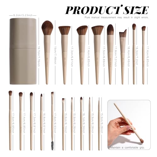 Professional Makeup Brush Set with Travel Case 18 Pcs for Makeup Artists