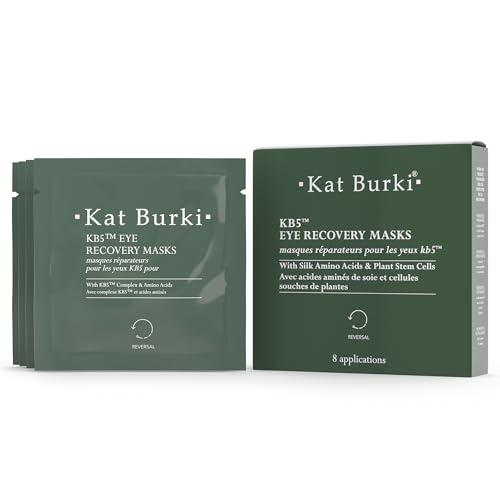 KAT BURKI KB5 Eye Recovery Masks, Hydrating Under Eye Patches, 8 Count