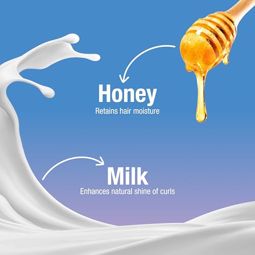 Lottabody Refine Me Curl Defining Mousse with Milk & Honey, Lightweight, Moisture-Rich Frizz-Control Styling Mousse for Softly Defined Natural Curly & Coily Hair, 7 oz