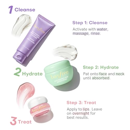 bayfree Dewy Skin Care Set, Travel Size Skincare Kit with 3-Step Routine