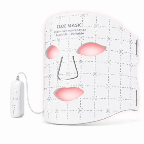 GIHWRRI LED Light Therapy Mask, 7-Color Red Light Therapy for Face