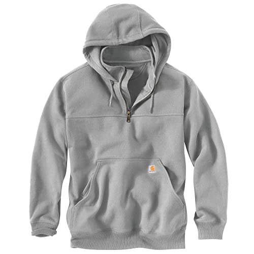 Carhartt Men's Paxton 1/4-Zip Sweatshirt, Heather Gray, Large