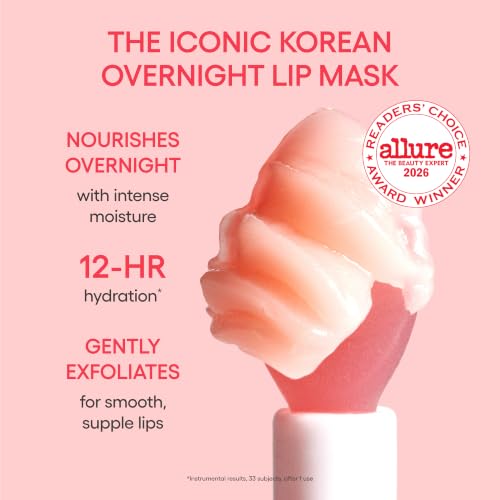 LANEIGE Lip Sleeping Mask: Hydrating & Nourishing Korean Overnight Lip Treatment Mask with Shea Butter, Vitamin C & Murumuru, Antioxidants For Flaky, Dry Lips | Korean Skin Care, Berry