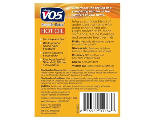 Vo5 Hot Oil Therapy Treatment 2 Count 0.5 Ounce (14ml) (3 Pack)