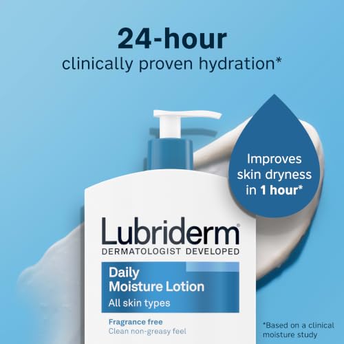 Lubriderm Daily Moisture Body Lotion, Fragrance Free, 24 fl. oz
