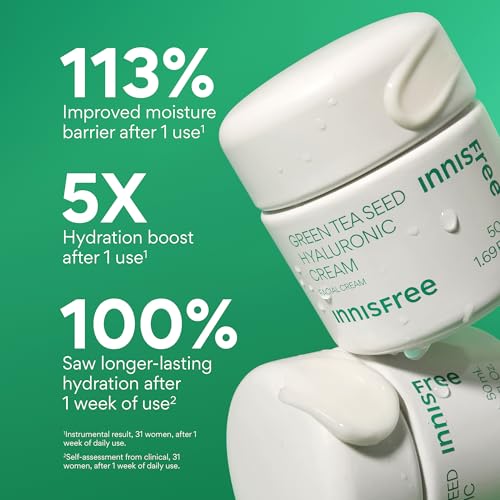 innisfree Green Tea Double Cleanse + Hydrate Trio | Korean Skincare Set with Hydrating Cleansing Oil, Face Wash, and Moisturizer | Gentle Lather | Sulfate-Free | Available in Gift Sets
