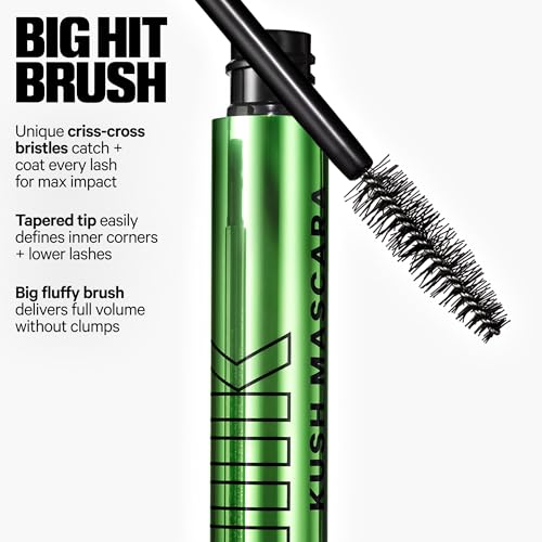 Milk Makeup KUSH Big Hit Volumizing Mascara – 12HR Clean High-Volume Mascara for Lifting, Lengthening + Defining Lashes – Clump + Smudge-Free, Weightless + Safe for Sensitive Eyes – Black, 0.28 oz