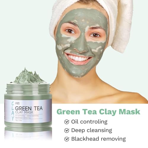 ANAI RUI 3-Pcs Face Mask Set -Turmeric, Green Tea, Dead Sea 2.5 oz Each