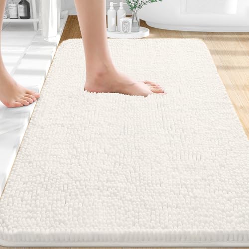 OLANLY Bathroom Rugs 30x20, Extra Soft Absorbent Chenille Bath Rugs