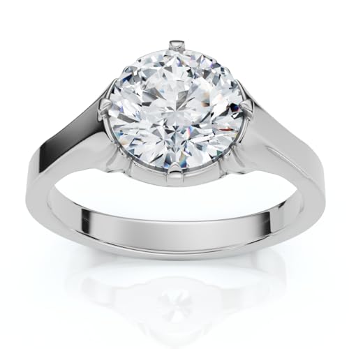 P3 POMPEII3 Pompeii Men's 1 1/2Ct Round Diamond Signet Ring 14k Gold or Platinum Lab Grown - Size 7.5 (E/F,VS1-VS2)