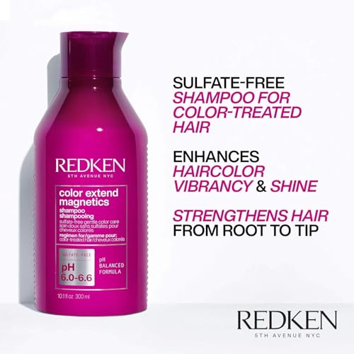 Redken Color Extend Magnetics Shampoo – For Color-Treated, 10.1 Fl Oz