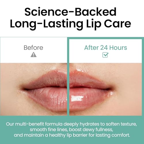 PDRN Lip Serum 0.5 fl.oz, Collagen Peptide Gloss Lip Balm for Hydrates