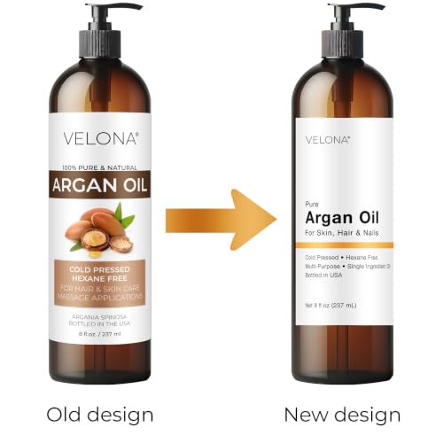 velona Argan Oil - 8 fl oz, Cold Pressed, Unrefined, with Pump