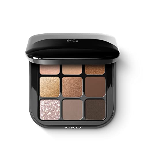 Kiko Milano Glamour Multi Finish Eyeshadow Palette 01 | Palette With 9 Eyeshadows In Different Finishes