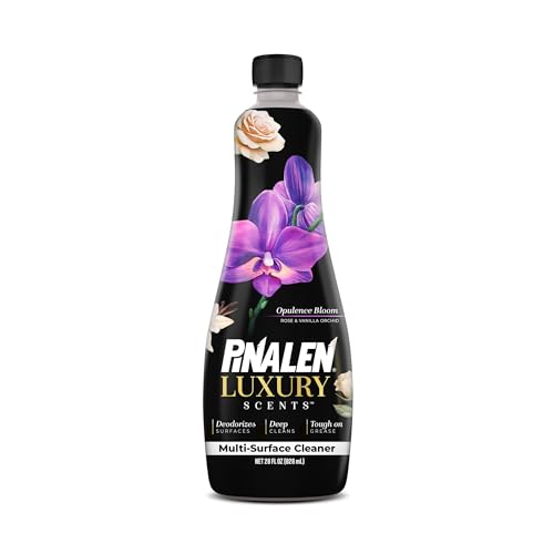 PINALEN Luxury Scent Liquid Multipurpose Cleaner - Deep Cleans, Long Lasting Scent - Multisurface Bathroom & Kitchen Cleaner Supplies - Opulence Bloom (28 Fl. Oz)