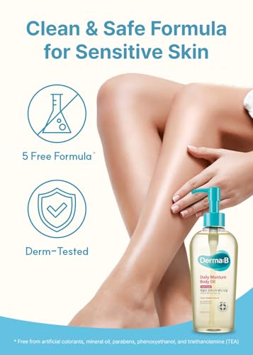 Derma B Daily Moisture Body Oil, 6.8 fl oz (200ml)