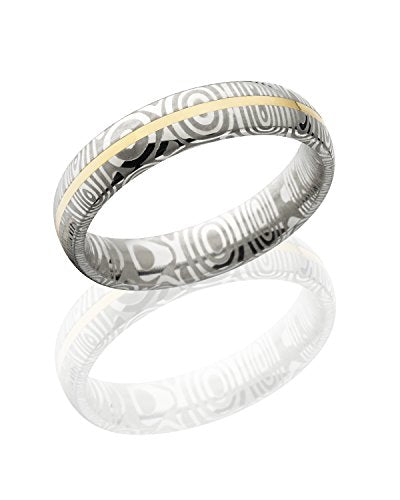 The Jewelry Source Mens Wedding Bands Premium Wedding Rings For Men Damascus Steel 14k Gold Inlay