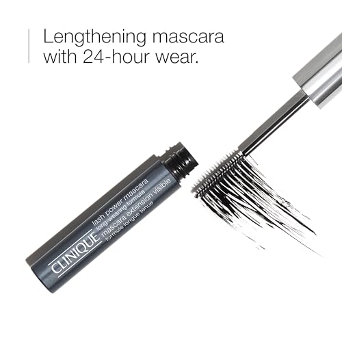 Clinique Lash Power Tubing Mascara Long-Wearing Formula | Length, Smudge-Proof + Safe for Sensitive Eyes, Black Onyx, 0.21 Fl Oz