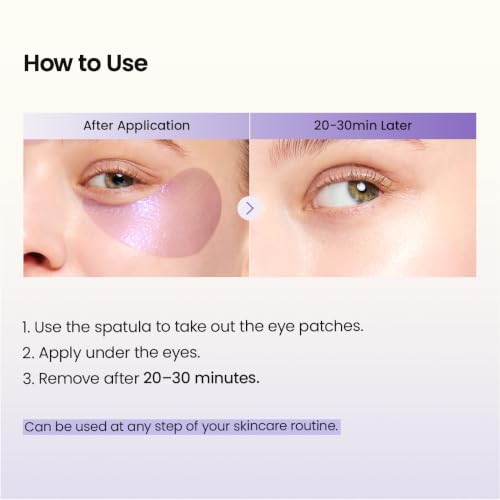 BIODANCE Caviar PDRN Eye Patches, Nourishing Under Eye Patches for Dark Circles, Depuffing Eye Mask for Puffy & Tired Eyes, Travel Essentials & Self Care Gifts for Women, Korean Skin Care (60 Count)